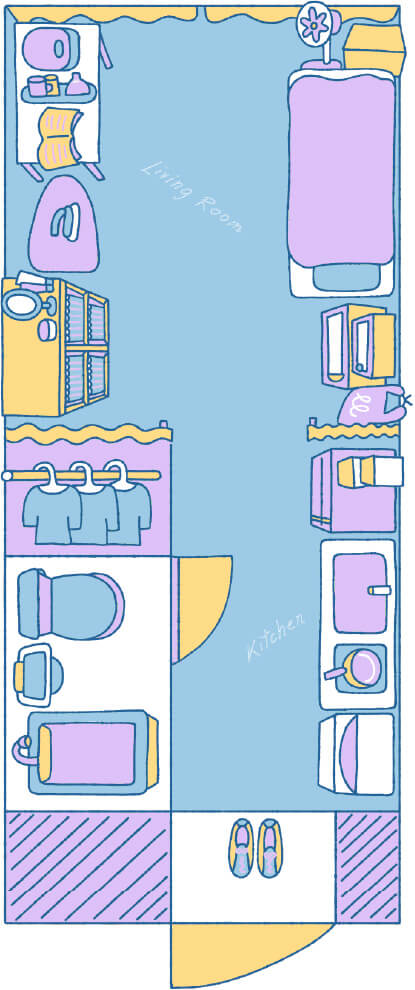 坂本空さんのお部屋レイアウト