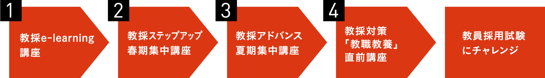 教員採用試験現役合格に向けたステップ