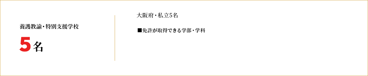 養護教諭・特別支援学校 3名